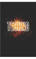 Techno: DIN A5 Notizbuch kariert