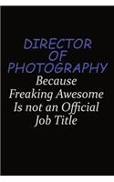 Director of Photography Because Freaking Awesome Is Not An Official Job Title