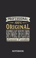 Professional Original Software Developer Notebook of Passion and Vocation: 6x9 inches - 110 blank numbered pages - Perfect Office Job Utility - Gift, Present Idea