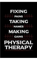 Fixing Pains Taking Names Making Gains Physical Therapy