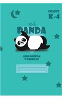 Hello Panda Primary Handwriting k-4 Workbook, 51 Sheets, 6 x 9 Inch Royal Blue Cover