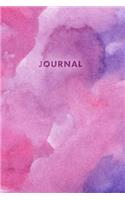 Journal: Notebook Journal Colorful Purple Pink Watercolor College Ruled Lined (6 X 9) Small Composition Book for Writing Diary Softback Cover