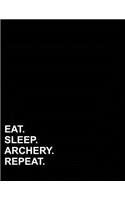 Eat Sleep Archery Repeat: Two Column Ledger Ledger Books, Accounting Ledger Sheets, Financial Ledger For Kids, 8.5 x 11, 100 pages(9 Two Column Ledger)