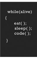 While Alive Eat Sleep Code