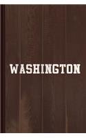 Washington Journal Notebook: Blank Lined Ruled for Writing 6x9 110 Pages