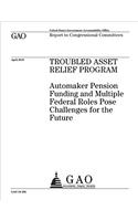 Troubled Asset Relief Program: automaker pension funding and multiple federal roles pose challenges for the future: report to congressional committees.