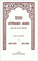 Textes Litteraires Arabes Des Xixe Et Xxe Siecles
