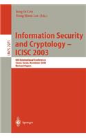 Information Security and Cryptology - Icisc 2003