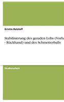 Stabilisierung des geraden Lobs (Vorhand - Rückhand) und des Schmetterballs: (German)