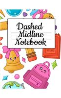 Dashed Midline Notebook