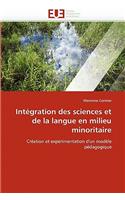 Intégration Des Sciences Et de la Langue En Milieu Minoritaire