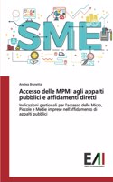 Accesso delle MPMI agli appalti pubblici e affidamenti diretti