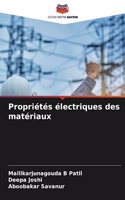 Propriétés électriques des matériaux