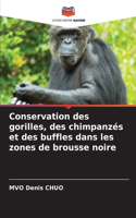 Conservation des gorilles, des chimpanzés et des buffles dans les zones de brousse noire