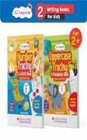 Oswaal Lil Legends Writing Practice Boxset (Set of 2 Books) Number Tracing & Activity and Uppercase Tracing & Vocabulary For Kids, Level-1 | 2 To 5 Year Old