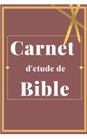 Carnet d'étude de la bible