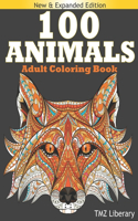 100 Animals Adult Coloring Book