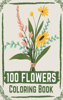 100 Flowers Coloring Book