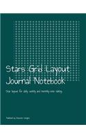 Stars Grid Layout Journal Notebook