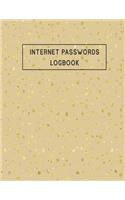 Internet Passwords Logbook: Internet password & ID notebook journal for keeping track of your passwords and important internet websites. 8.5 X 11 110 page log book.