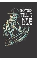 Skating Skater Skateboard Skull Notebook Journal: Skating Skater Skateboard Skull Notebook Journal Gift College Ruled 6 x 9 120 Pages