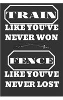 Train Like You've Never Won Fence Like You've Never Lost