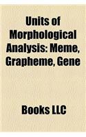 Units of Morphological Analysis