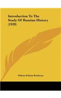 Introduction To The Study Of Russian History (1920)