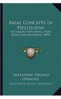 Basal Concepts in Philosophy