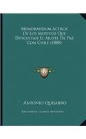 Memorandum Acerca De Los Motivos Que Dificultan El Ajuste De Paz Con Chile (1888)