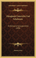 Altenglands Unterrichts Und Schulwesen