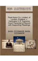 Pearl Assur Co, Limited, of London, England, V. Harrington U.S. Supreme Court Transcript of Record with Supporting Pleadings