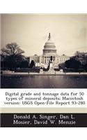 Digital Grade and Tonnage Data for 50 Types of Mineral Deposits; Macintosh Version