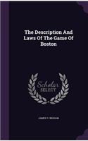 Description And Laws Of The Game Of Boston