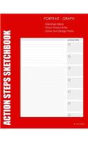 Action Steps: Portrait Layout - Graphed Pages: Action Steps With Graphed Lines For Creating. Portrait Page Layout.