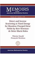 Direct and Inverse Scattering at Fixed Energy for Massless Charged Dirac Fields by Kerr-Newman-de Sitter Black Holes