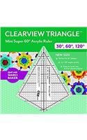 Clearview Triangle (TM) Mini Super 60 Degrees Acrylic Ruler