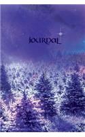 Mystical Snowy Pines Journal with Blues & Purples
