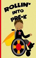 Rollin' into Pre-K: Afro Hair Boy in Wheelchair: Hand Writing Notebook