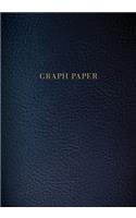 Graph Paper: Executive Style Composition Notebook - Dark Blue Leather Style, Softcover - 7 x 10 - 100 pages (Office Essentials)