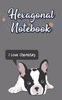 Hexagonal Notebook: Hexagonal Graph Paper Composition Notebook For Organic Chemistry and Biochemistry - Small Hexagons - French Bull Dog Themed Journal to Write In Idea