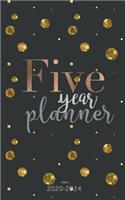 five year planner 2020-2024 small: 5-year monthly schedule organizer agenda 60 months calendar This book size: 5x8 inch Not size pocket