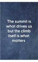 The Summit Is What Drives Us But The Climb Itself Is What Matters