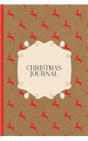 Christmas Journal: Black and White Interior, Blank Lined Pages, Record Your Special Memories, Extra Pages for Pictures and Doodles, Organizer, Softcover, Deer