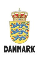 Danmark: Handy journal notebook diary with blank lined paper to write in