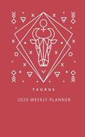 Taurus 2020 Weekly Planner (Red)