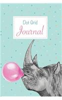 Dot Grid Journal: Cute Rhino Blowing Gum Bubbles 150 Dotted Page 6