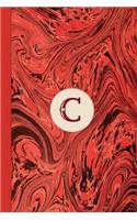 Monogram C Marble Notebook (Regency Red Edition)