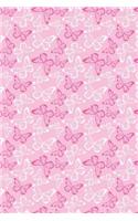 Butterfly Pattern Writing Journal: Pink Butterfly Themed Notebook Journal - 120 Lined Pages 6x9