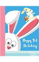 Floppy Tot Sketching: Peek a Boo Bunny Rabbit Artist Blank Sketch Book